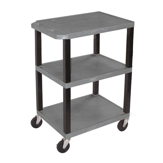 3-Shelf Utility Carts - Gray