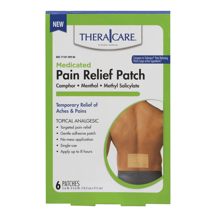 THERACARE Medicated Pain Relief Patches (6-ct) – School Nurse Supply