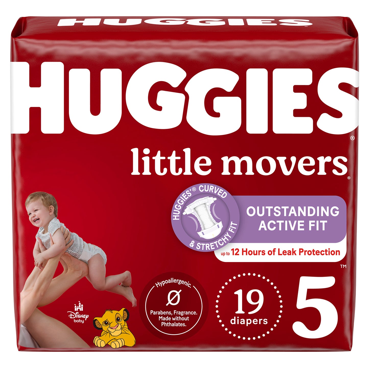 Huggies Little Movers Diapers - Size 5, Over 28 lbs. (19-ct)