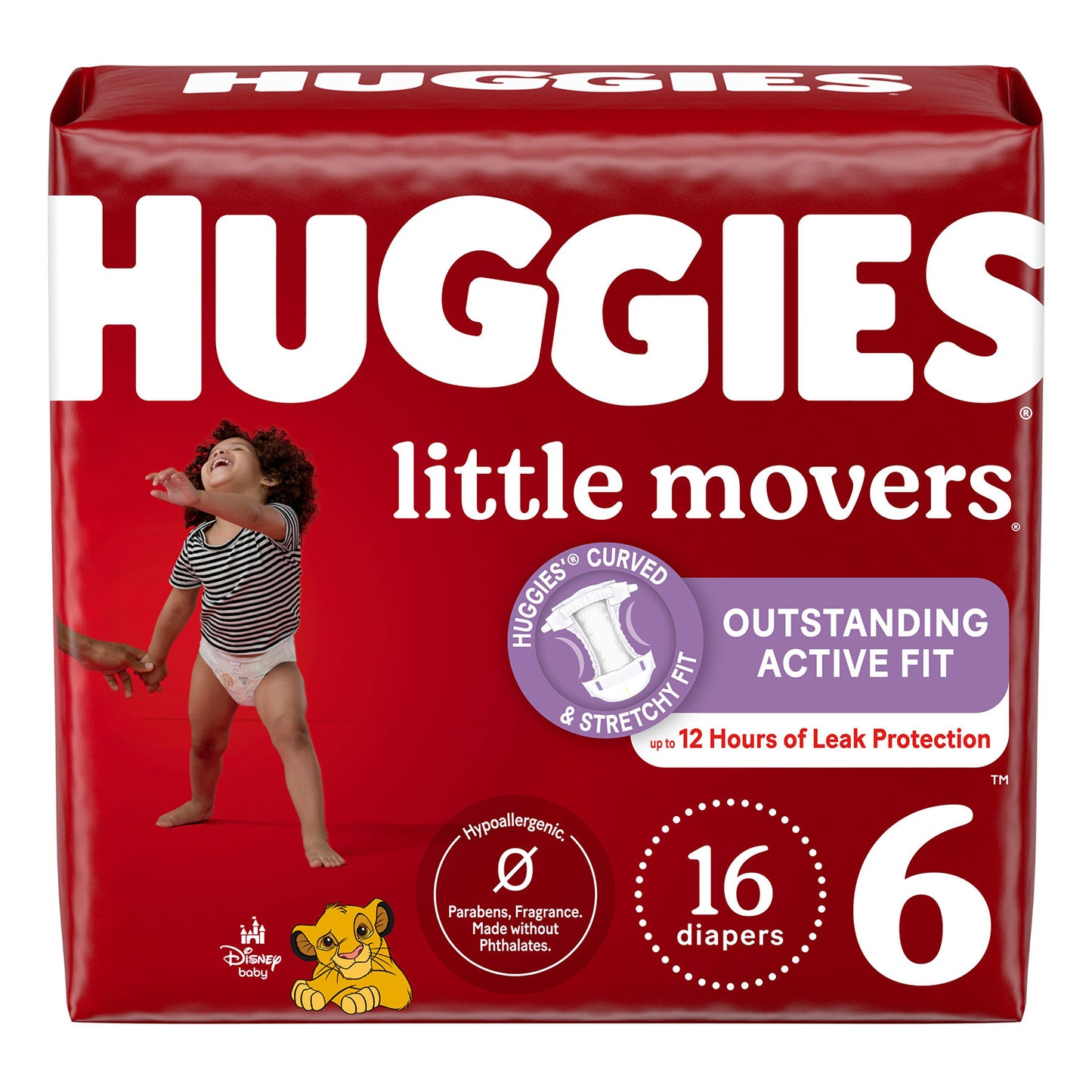 Huggies Little Movers Diapers - Size 6, Over 35 lbs (16-ct)