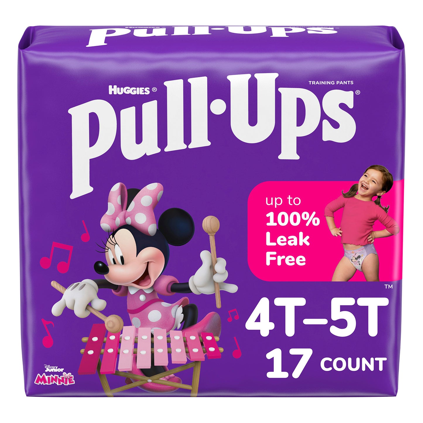 Huggies Pull-Ups Training Pants- Size 4T-5T 38-50 lbs, Girl (17-ct) **CASE of 4**