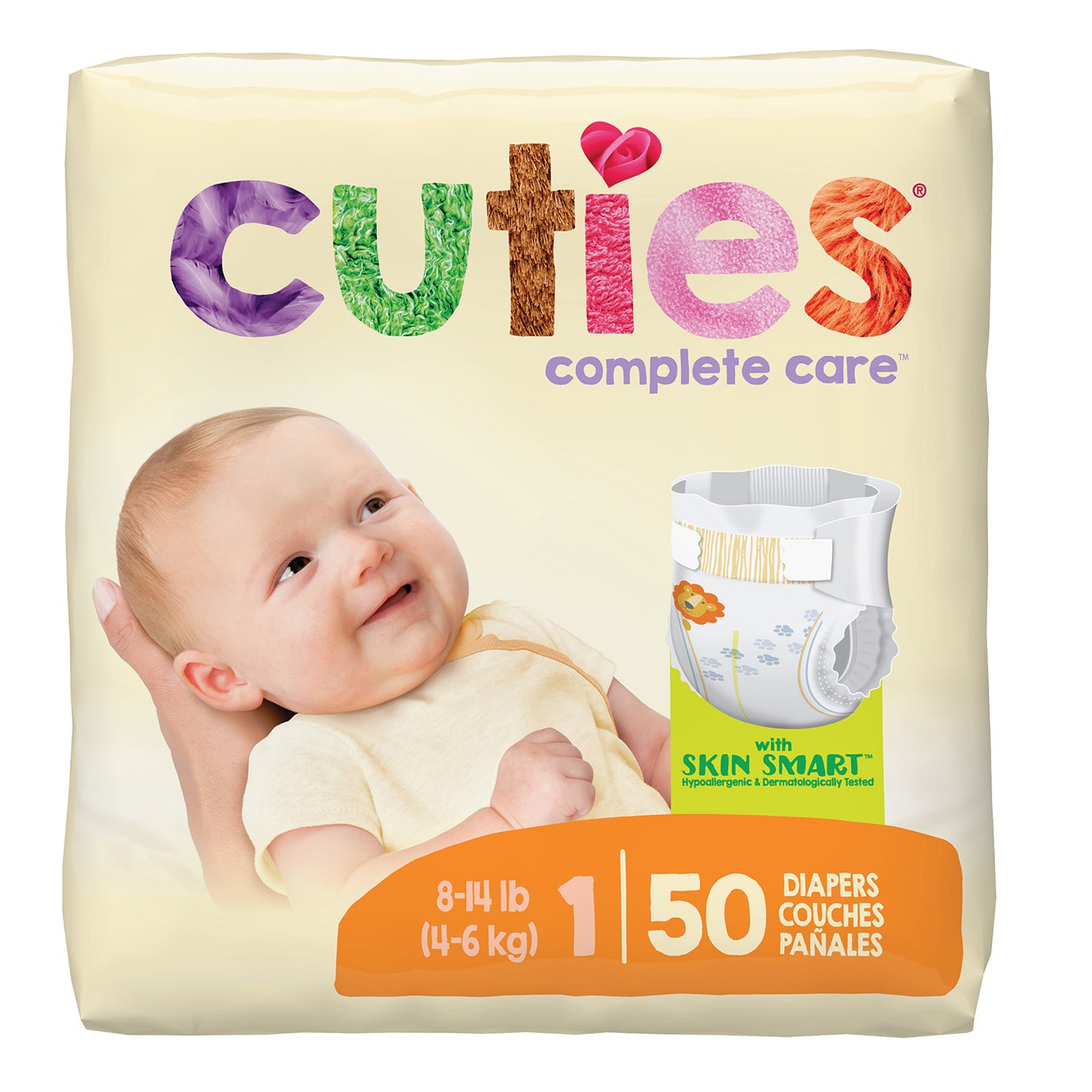 Cuties Diapers - Size 1, 8-14 lbs. (50-ct)