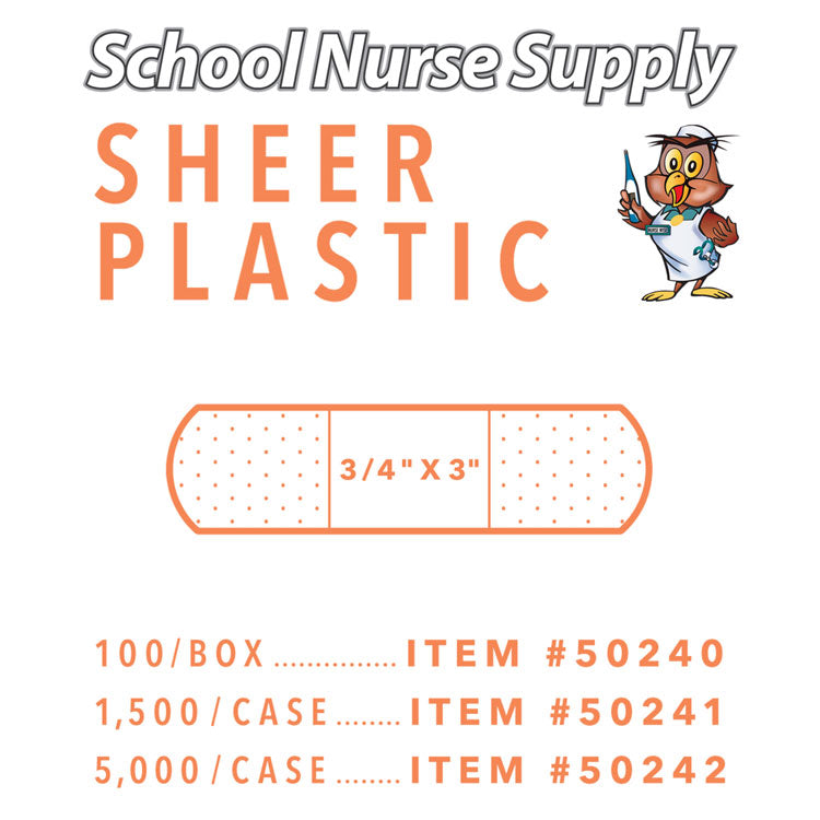 SNS Sheer Plastic Adhesive Bandages