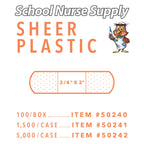 SNS Sheer Plastic Adhesive Bandages