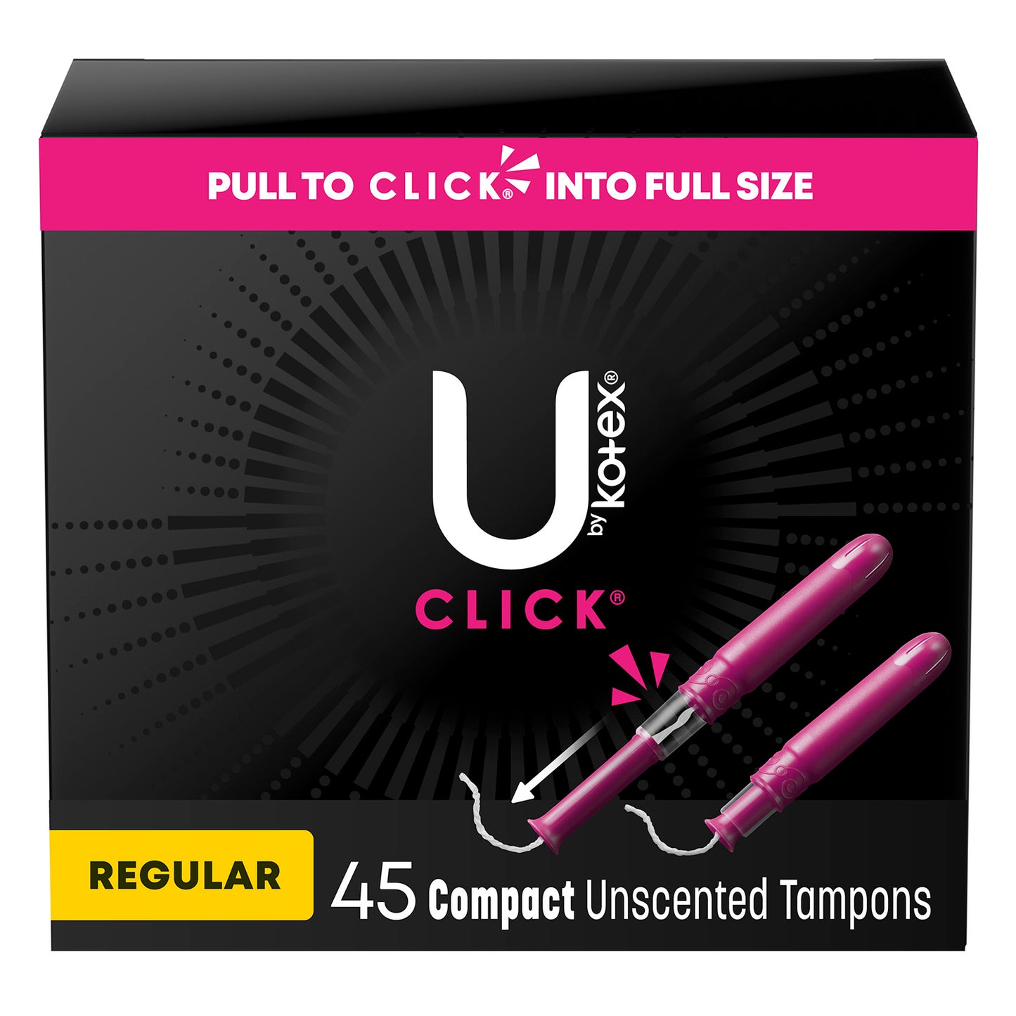 U by Kotex Click Compact Tampons - Regular (45-ct)