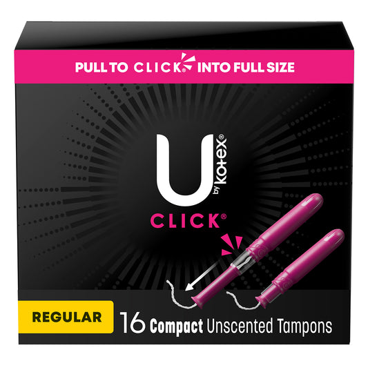 U by Kotex Click Compact Tampons - Regular (16-ct)