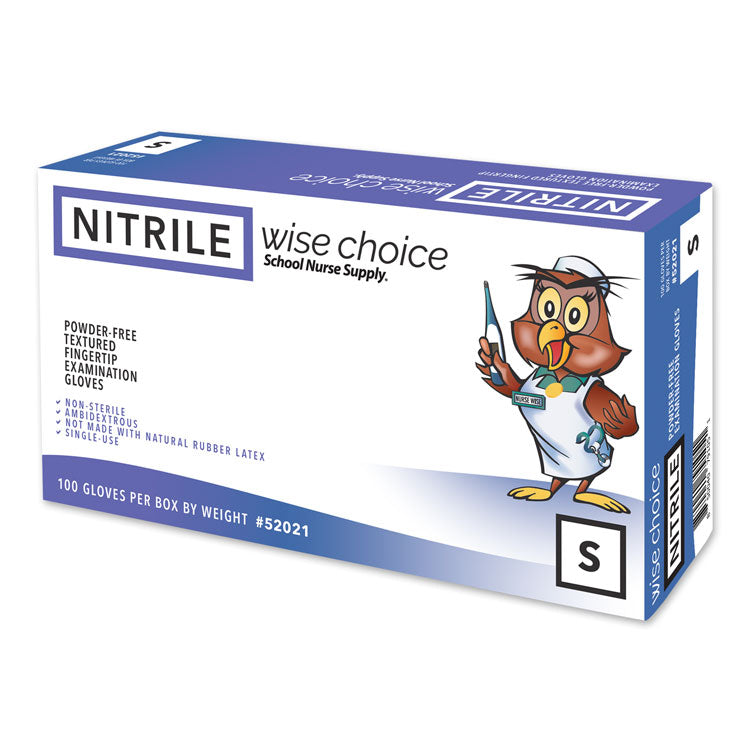 SNS Wise Choice Nitrile Powder-Free Exam Gloves