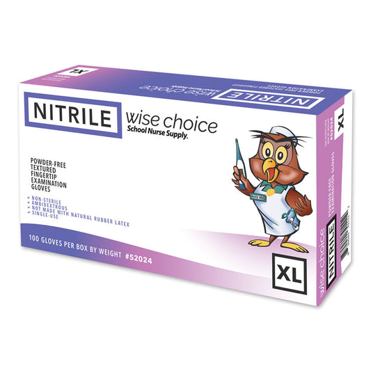 SNS Wise Choice Nitrile Powder-Free Exam Gloves - X-Large (100-ct)