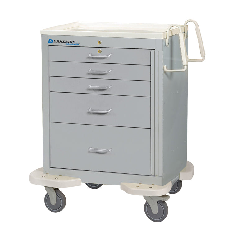 Treatment/Bedside Cart with 5 Lockable Drawers