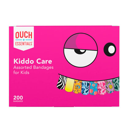 Ouch Essentials Kiddo Care Plastic Adhesive Bandages - 3/4" x 3" (200-ct)