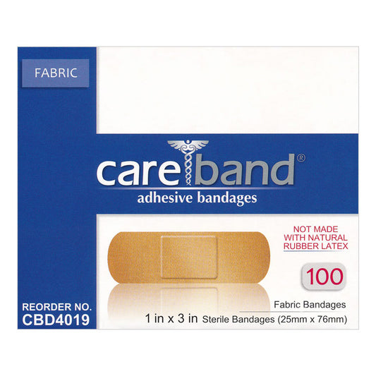 CAREBAND Flexible Fabric Bandages - 1" x 3" (1,200-ct)