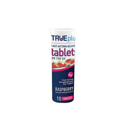 Trueplus fast-acting glucose tablets, Raspberry 10-count
