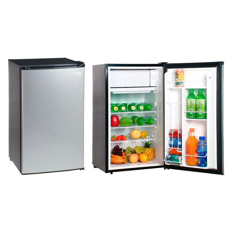 Magic Chef 3.5 Cubic Ft Refrigerator/Freezer (Stainless Steel)