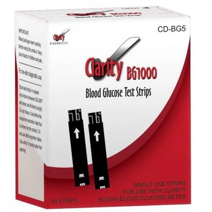 Clarity Blood Glucose Monitoring - Test Strips (50-ct)