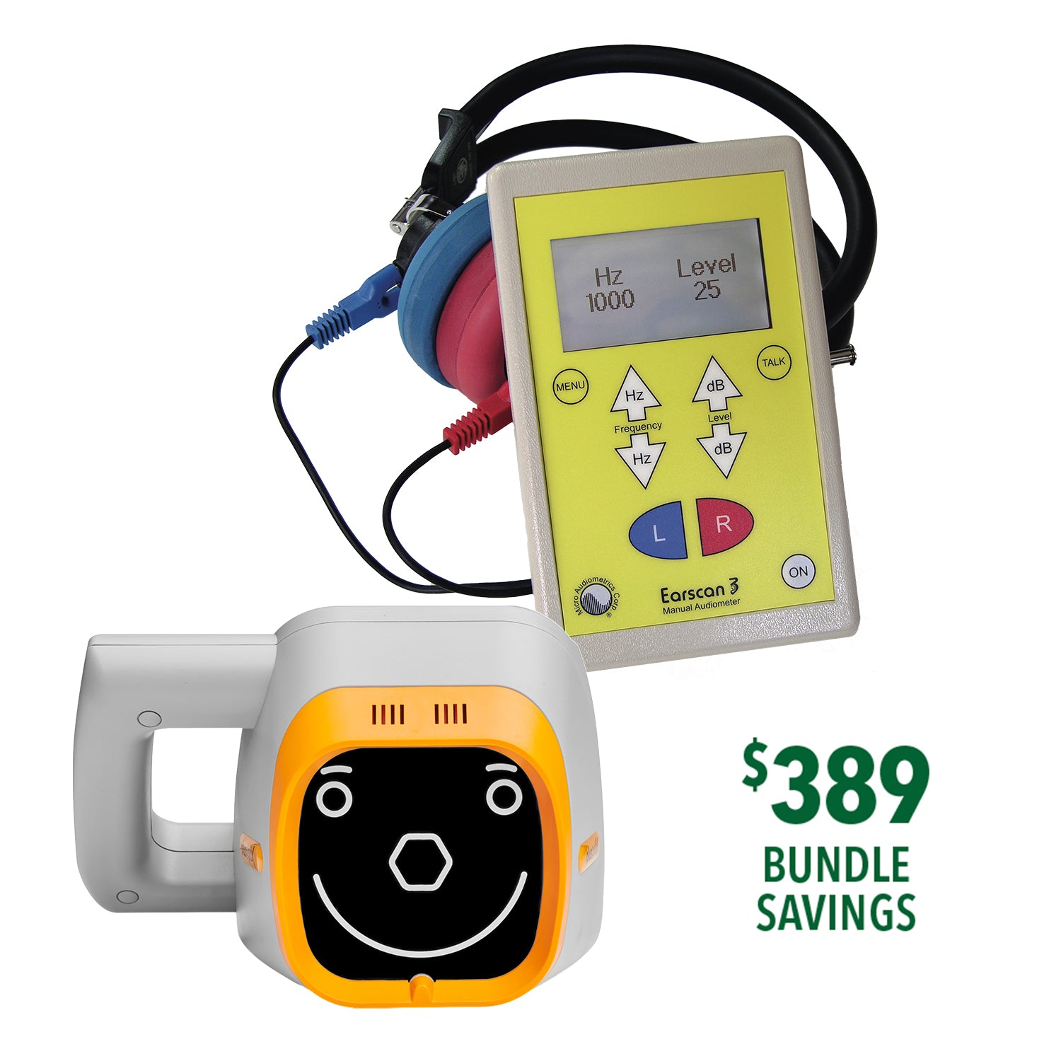 Earscan 3 bundle with plusoptiX S12R Vision Screener