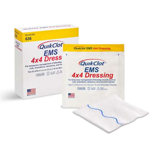 QuikClot Bleeding Control Dressing - 4" x 4" (10-ct)