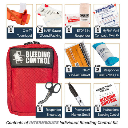Contents of Intermediate Individual Bleeding Control Kit