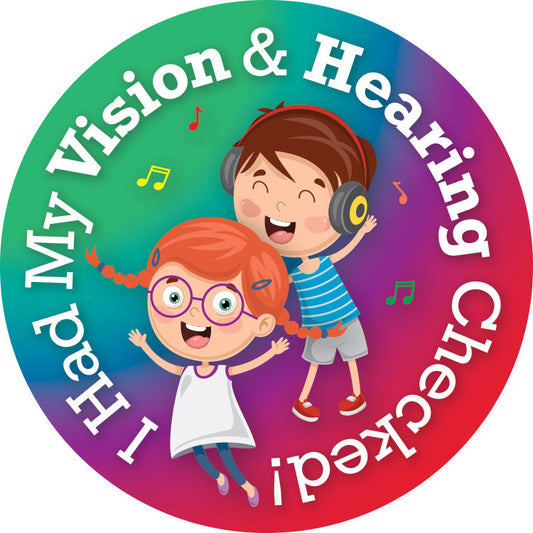 I Had My Vision & Hearing Checked! Stickers (120-ct)