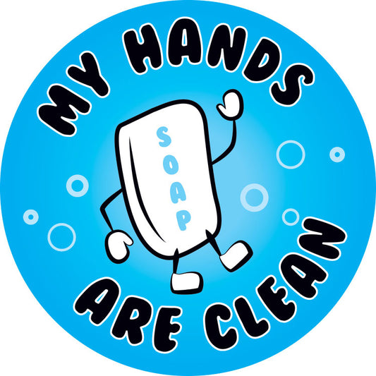 My Hands Are Clean Stickers (120-ct)