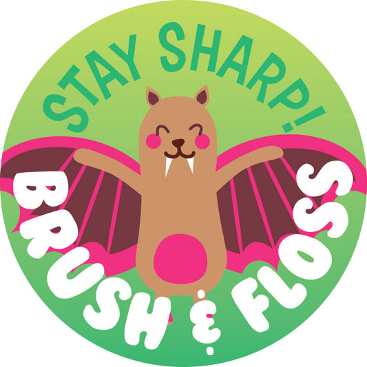 Stay Sharp! Brush & Floss Stickers (120-ct)