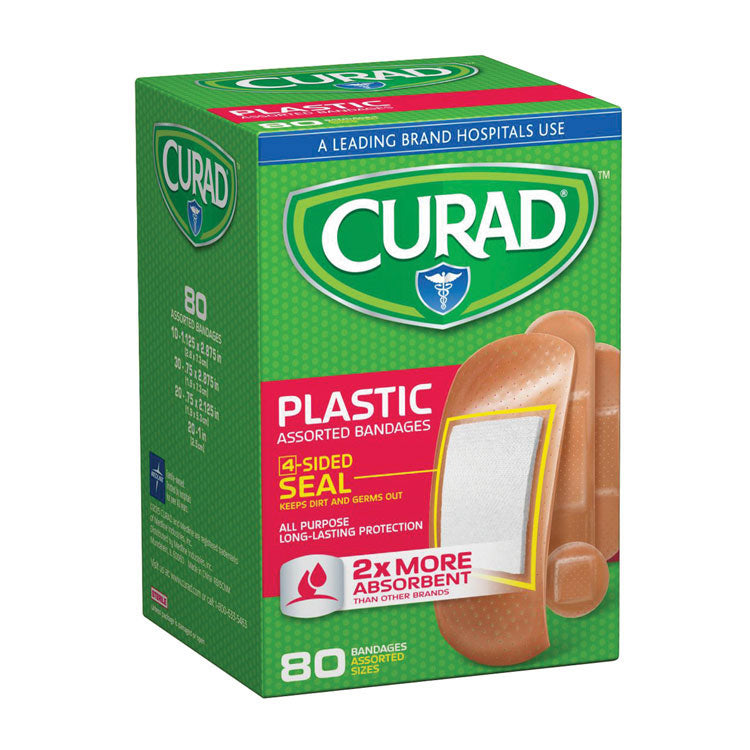 CURAD Plastic Bandages - Assorted (80-ct)