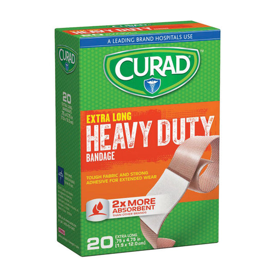 CURAD Heavy Duty Bandages - Extra Long 3/4" x 4 3/4" (20-ct)