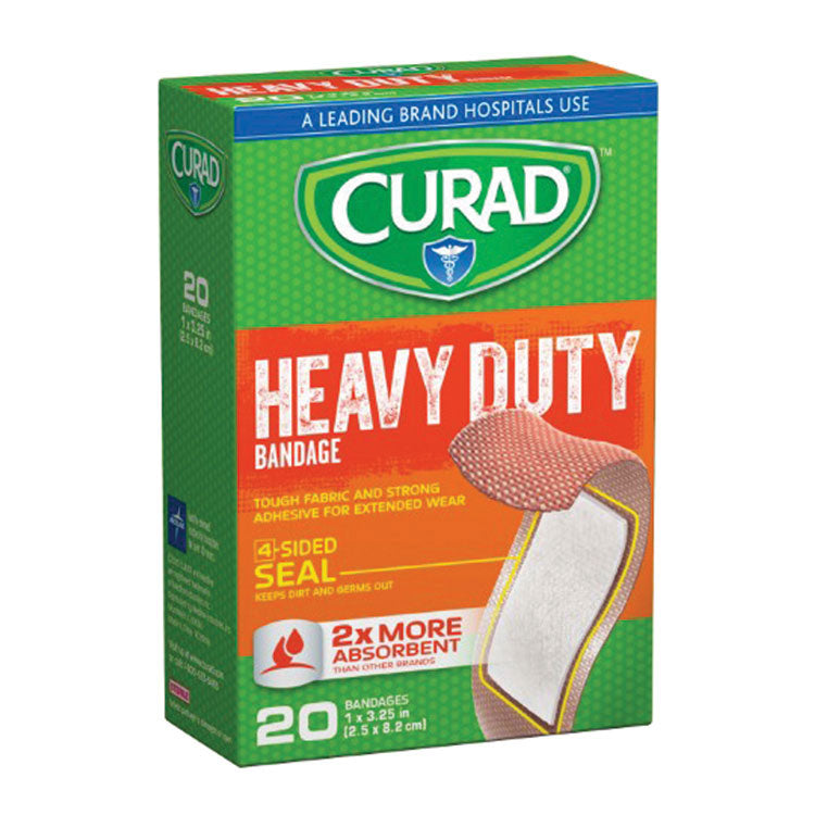 CURAD Heavy Duty Bandages - 1" x 3 1/4" (20-ct)