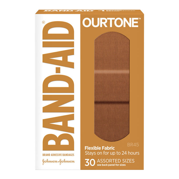 BAND-AID® OURTONE™ Flexible Fabric Adhesive Bandages (30-ct)