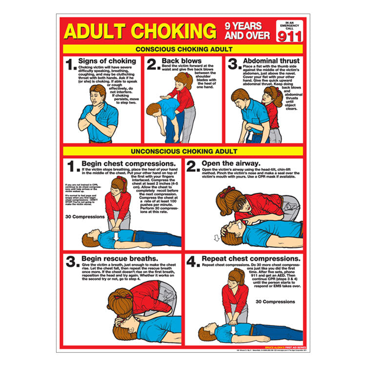 Choking Chart: Adult (Laminated)