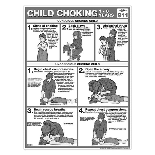 Choking Chart: Child B&W Tearpad (50-ct)