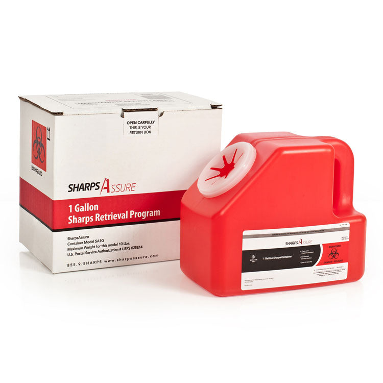 SharpsAssure Mail-Back Disposable System - 1 Gallon