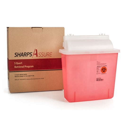 SharpsAssure Mail-Back Disposable System - 5 Quart