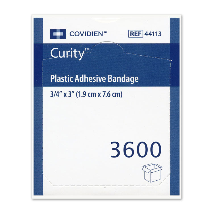 Curity Plastic Bandages - 3/4" x 3" (3,600-ct)