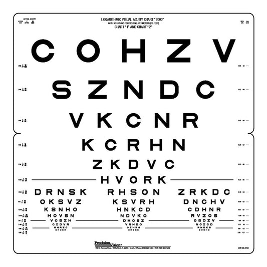 14 Line SLOAN Folding Letter Chart