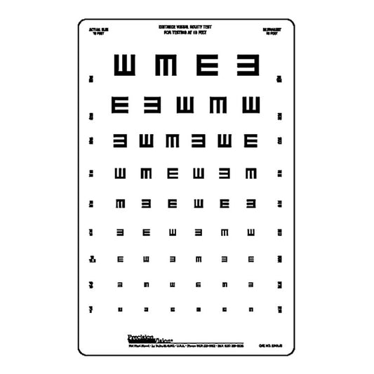 10 ft: Illiterate Tumbling E (9 Line) Chart