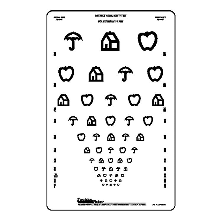 10 ft 11 Line Preliterate Vision Chart