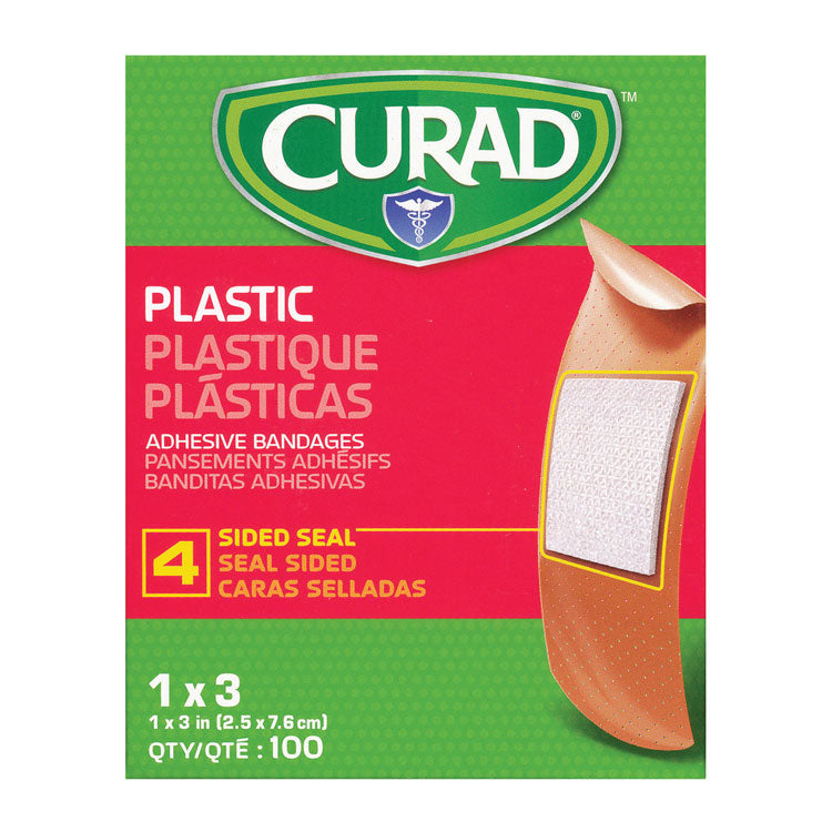 CURAD Plastic Bandages - 1" x 3" (100-ct)