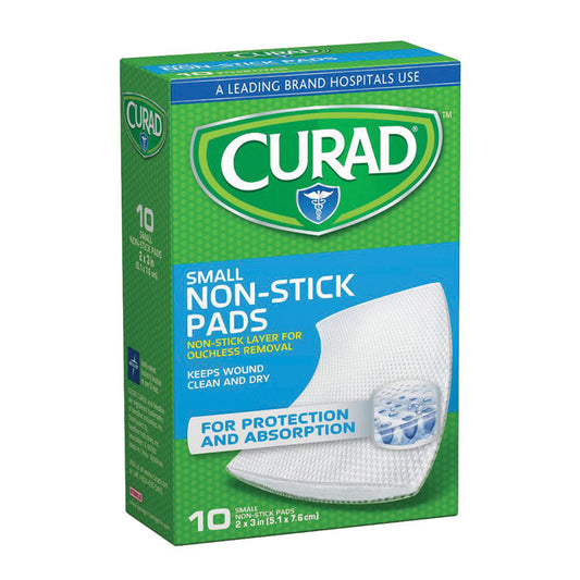 CURAD Ouchless Non-Stick Pads - 2" x 3" (10-ct)