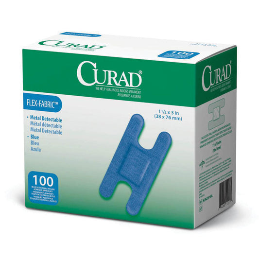 CURAD Flex-Fabric Food Service Bandages - Knuckle 1 1/2" x 3" (100-ct)