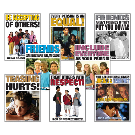 Teasing and Bullying Poster Set, Junior High (Set of 8)