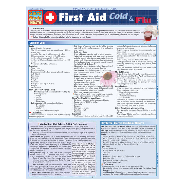 Cold Flu School.pdf QuickStudy Laminated Reference Guides - First Aid: Cold & Flu – School ...