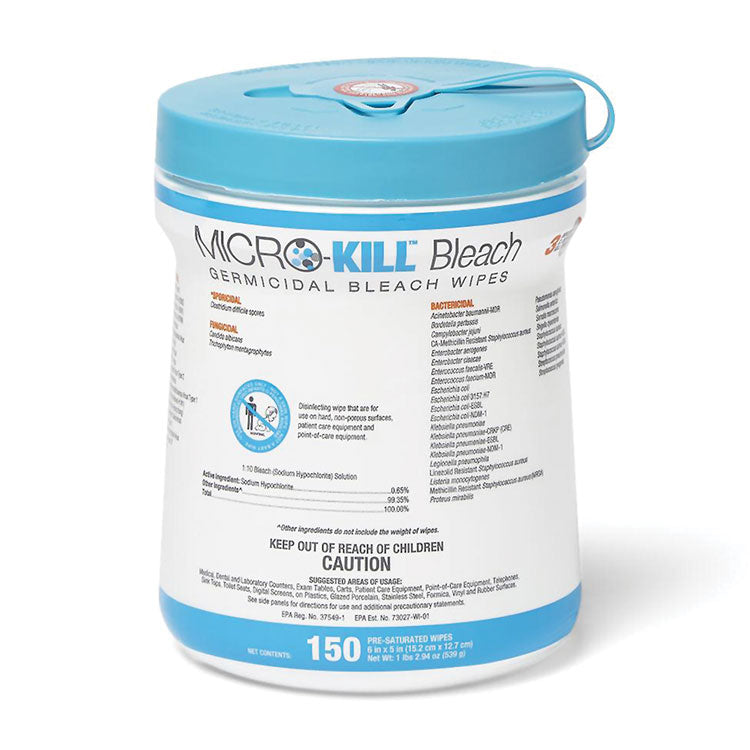 Micro-Kill Bleach Germicidal Bleach Wipes - 6" x 5" (150-ct)