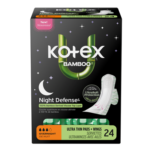 U Kotex Bamboo Night Defense Ultra Thin Pads + Wings
