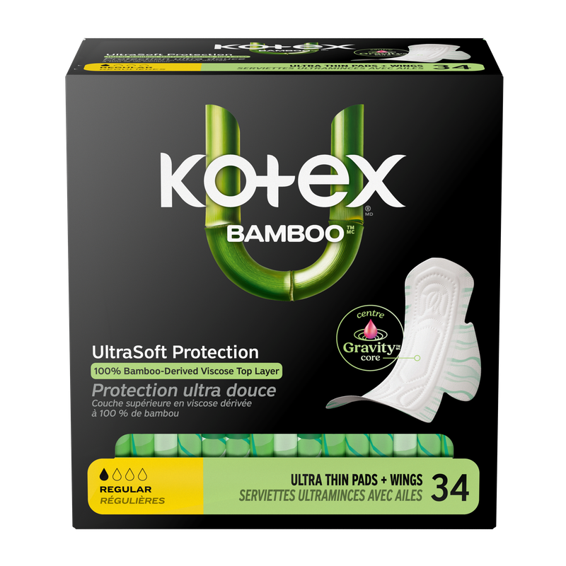 U Kotex Bamboo Ultra Thin Pads + Wings