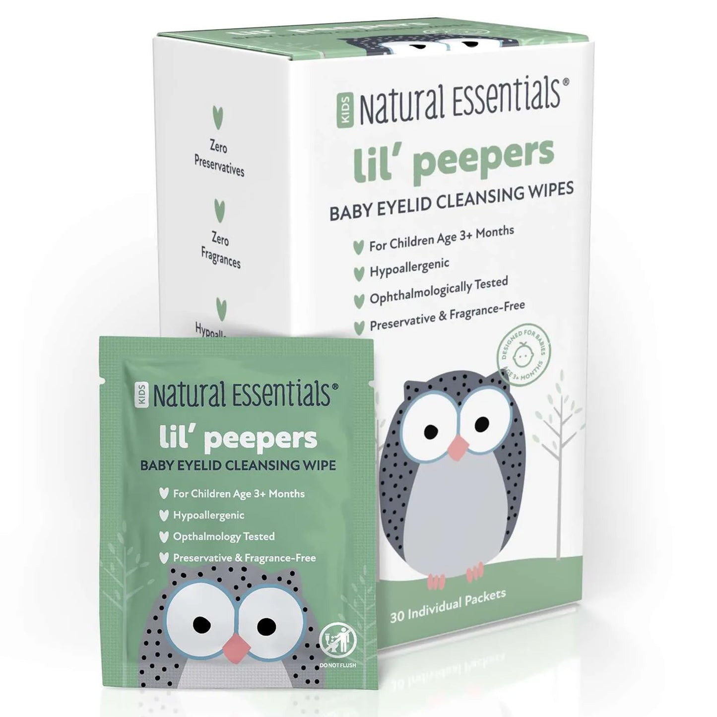 Natural Essentials Lil’ Peepers Eyelid Cleansing Wipes (30-ct)