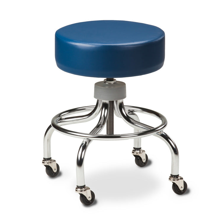 Clinton Adjustable Height Round Chrome Base Stool