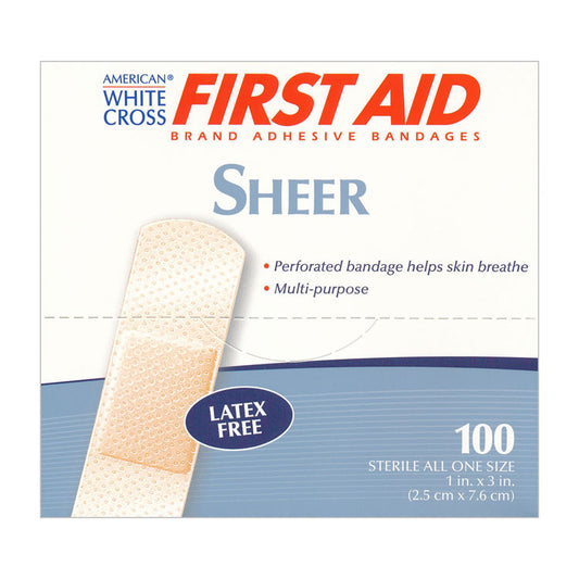 American White Cross Sheer Plastic Bandages - 1" x 3" (1,500-ct)