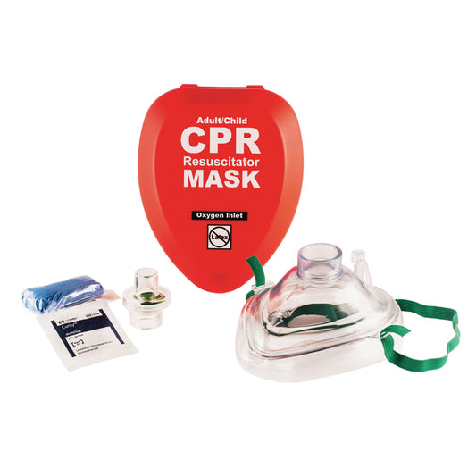 CPR Resuscitator Mask - Adult & Child (Hard Case)