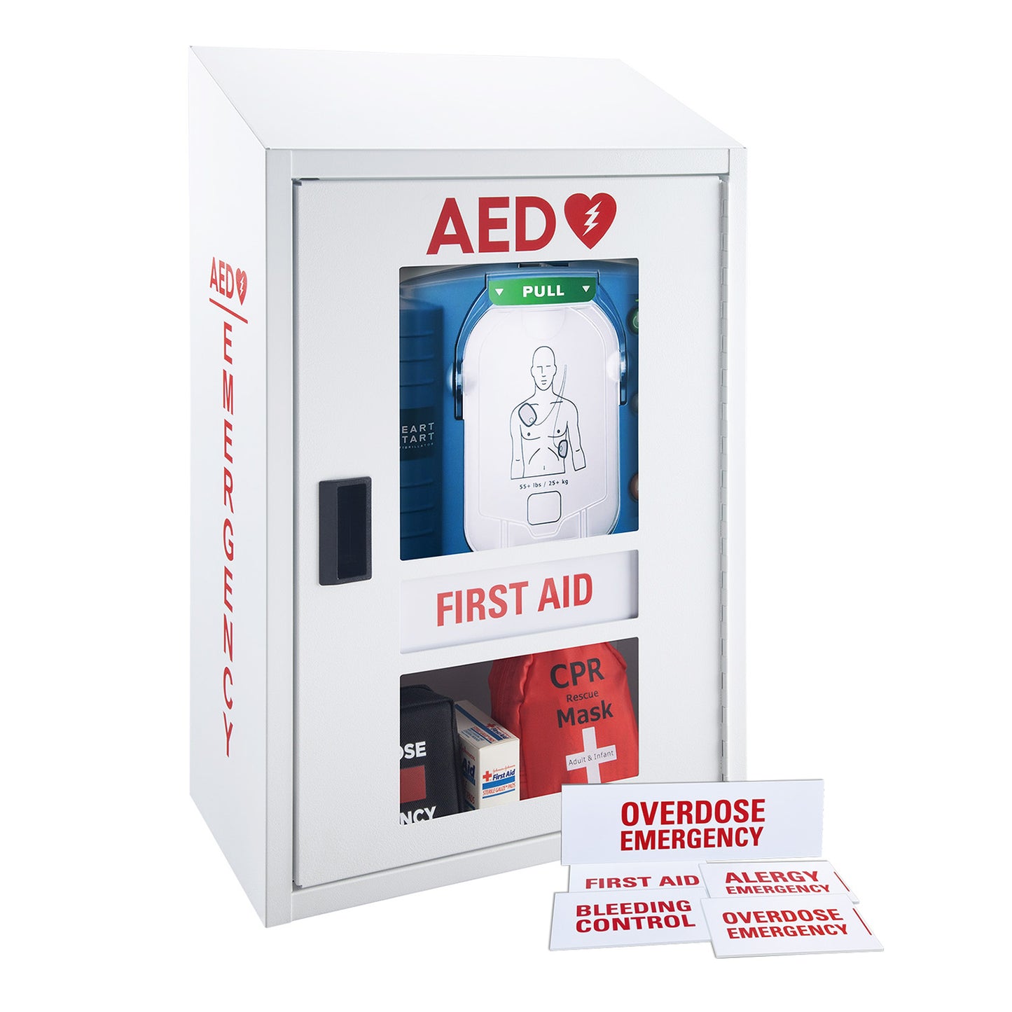 AED and Emergency Response Combination Alarmed Cabinet