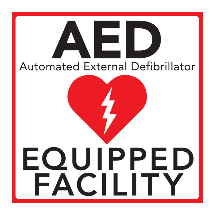 AED On Premises Window Cling